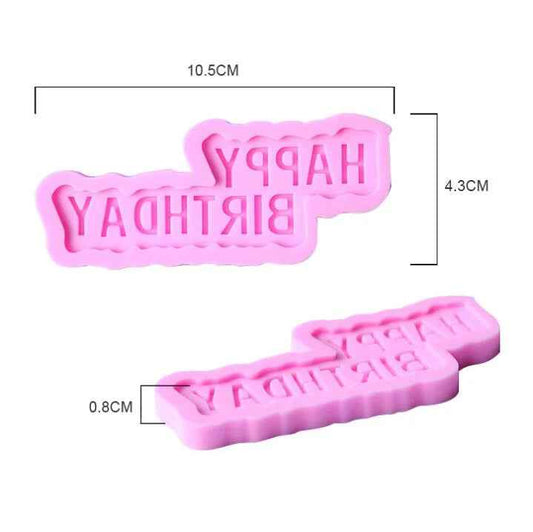 Happy Birthday Silicone Cake Mould - Fondant & Icing Decorating Tool for DIY Baking
