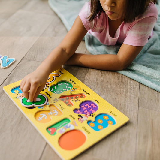Wooden Peg Puzzle Set – Letters, Numbers, Shapes & Colors Learning Toys