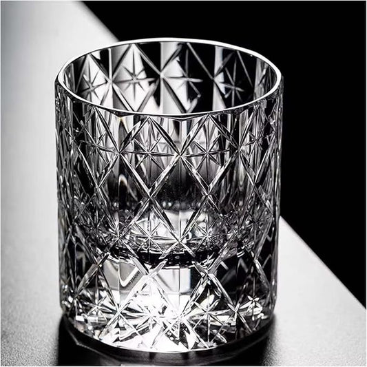 Edo Kiriko Handcrafted Stellar Prism Crystal Whisky Glass