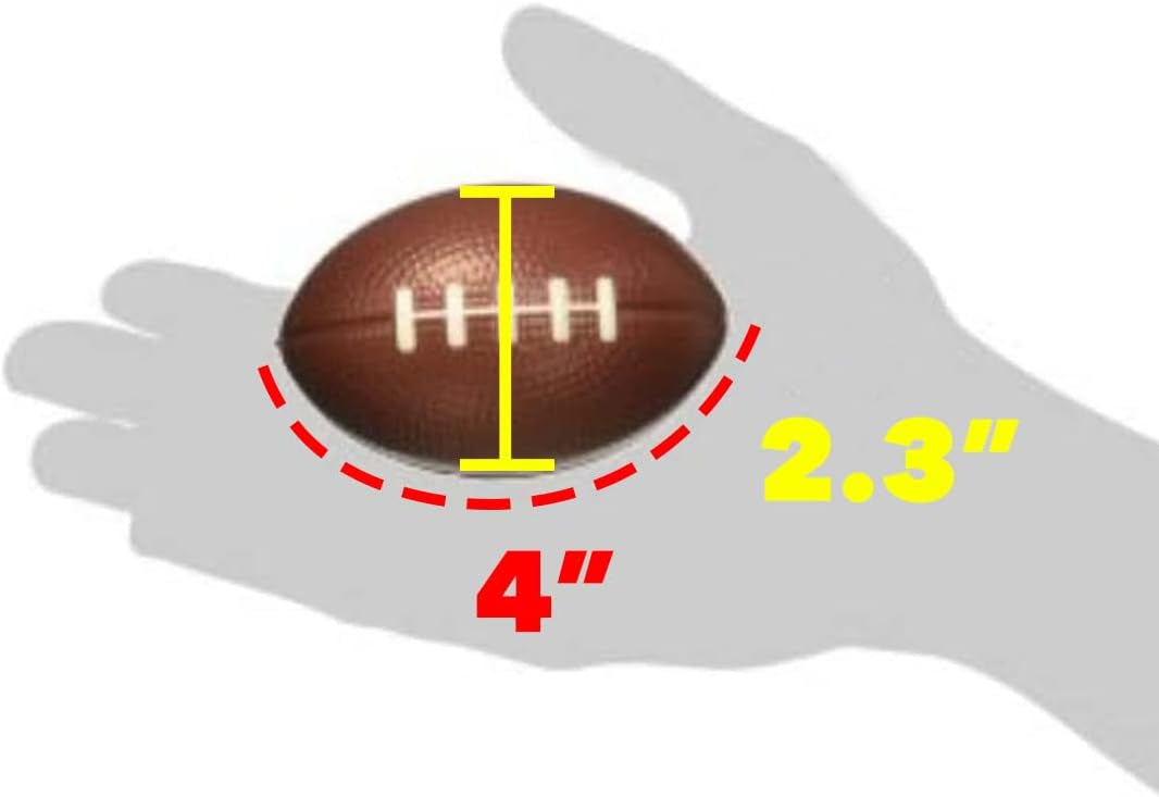 1 Dozen 4" Foam Mini Football Stress Balls – Game Day Party Favors