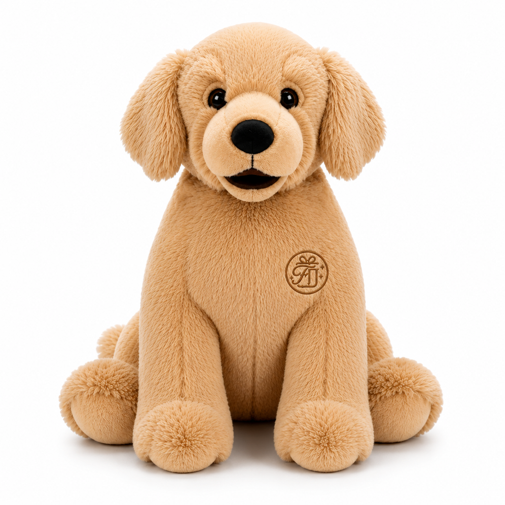 26" Cuddly Golden Retriever Plush Toy – Large Beige Stuffed Dog