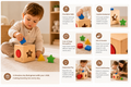 Wooden Shape Sorting Cube – Classic 12 Shapes Educational Toy