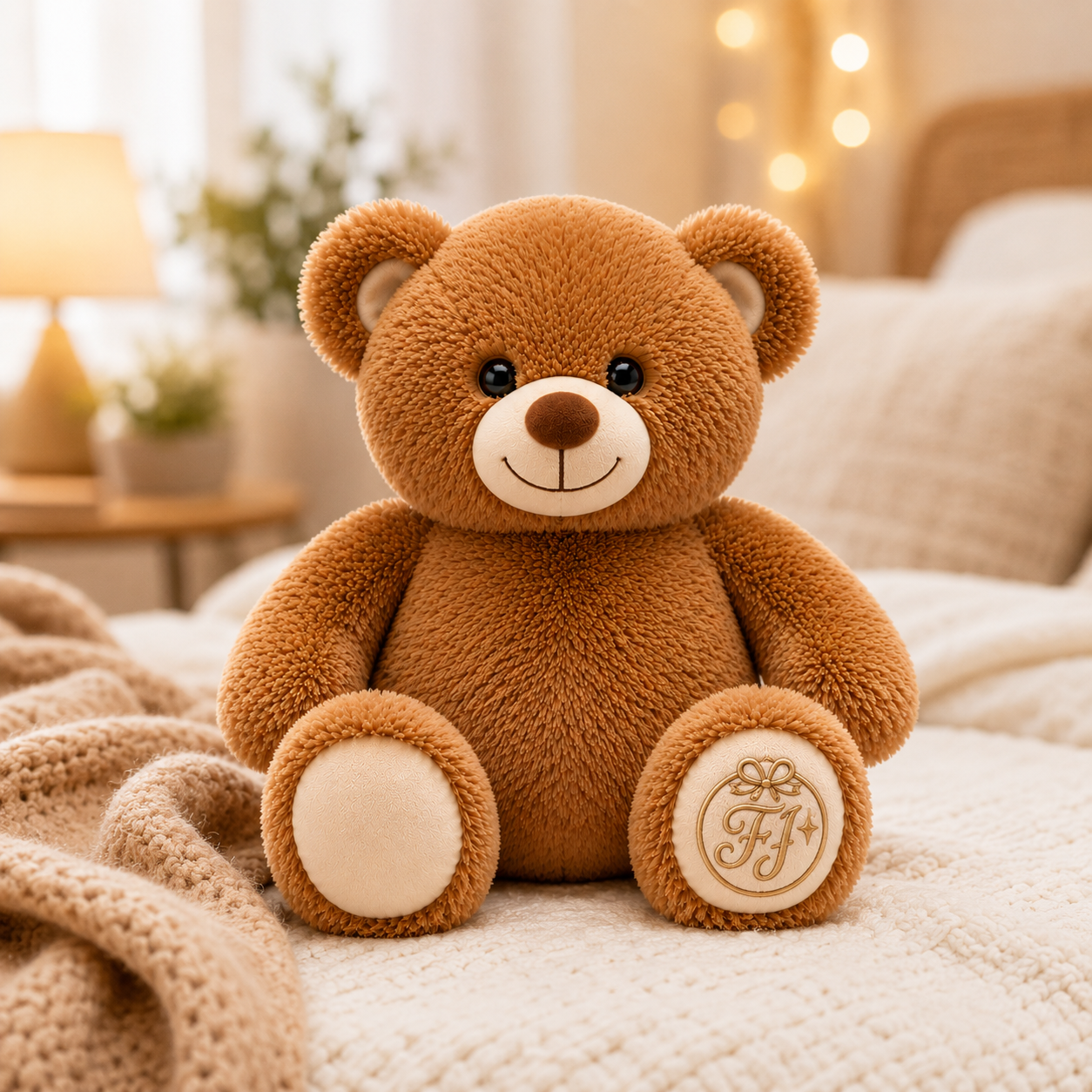 Super Soft Almond Brown Teddy Bear - 18 Inch Plush Stuffed Animal