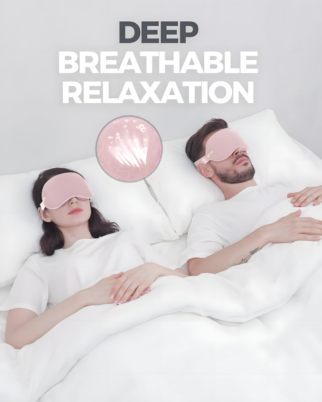 MZOO Luxury 3D Sleep Eye Mask for Side Sleepers – Zero Pressure Light-Blocking Night Blindfold