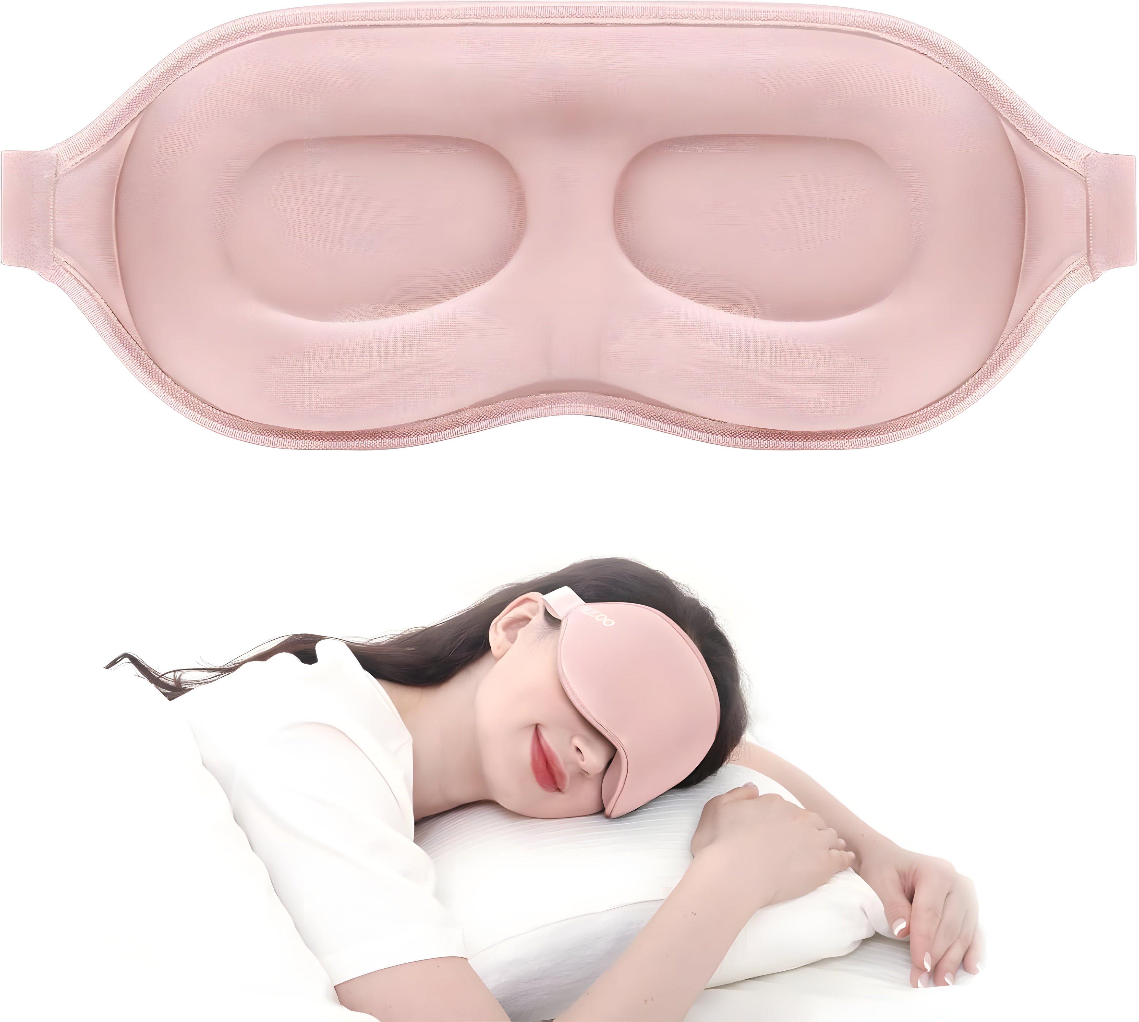 MZOO Luxury 3D Sleep Eye Mask for Side Sleepers – Zero Pressure Light-Blocking Night Blindfold