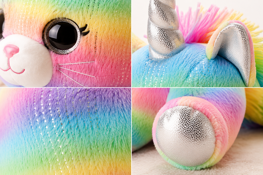 Shimmer Caticorn Plush Toy – 9" Rainbow Unicorn Cat Stuffed Animal