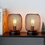 Metal Cage LED Table Lantern – Warm White Battery Lamp