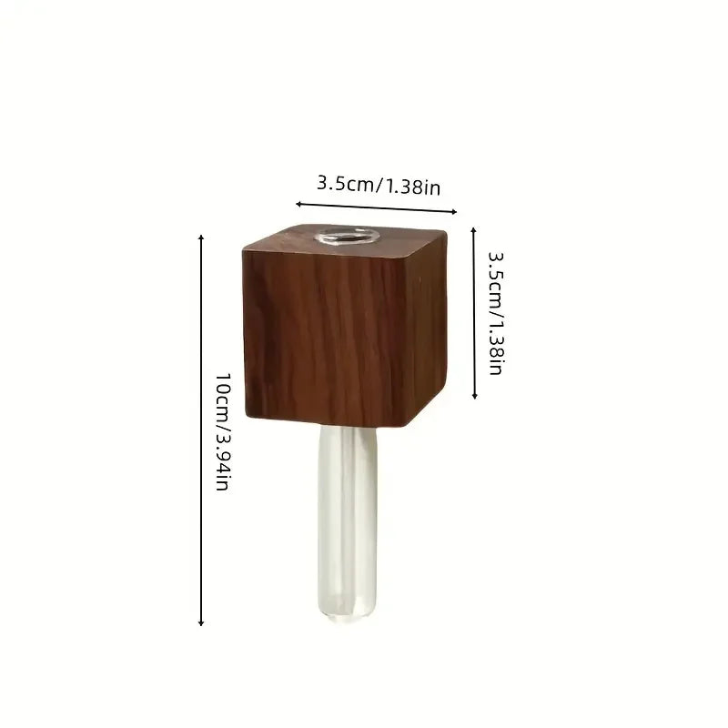 Solid Wood Magnetic Vase Fridge Magnet Home Decor