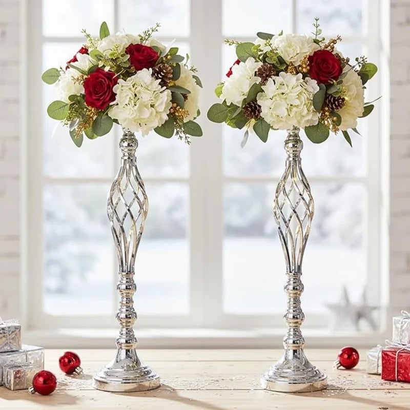 Gold Twisted Iron Candlestick Vase Candle Holder Decor