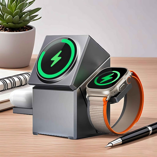 3-in-1 30W Fast Wireless Charging Station, Suitable for iPhone Watch, Air Pods & 16, 15 Series