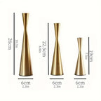 Gold Metal Slim Waist Candle Holders For Home Decor