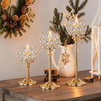 Glass Tealight Candle Holder – Elegant Metal Stand