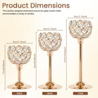 Glass Tealight Candle Holder – Elegant Metal Stand