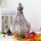 Moroccan Metal Table Lantern Lamp – Retro Battery LED