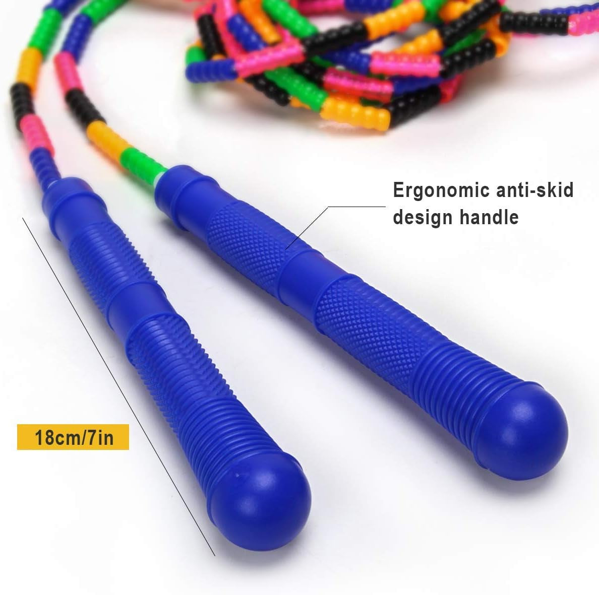 16 FT Long Jump Rope (2 Pack) – Double Dutch Beaded Skipping Ropes