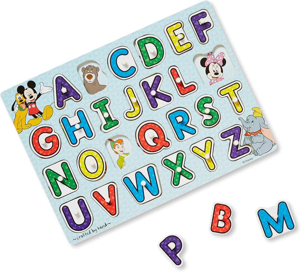 Wooden Peg Puzzle Set – Letters, Numbers, Shapes & Colors Learning Toys