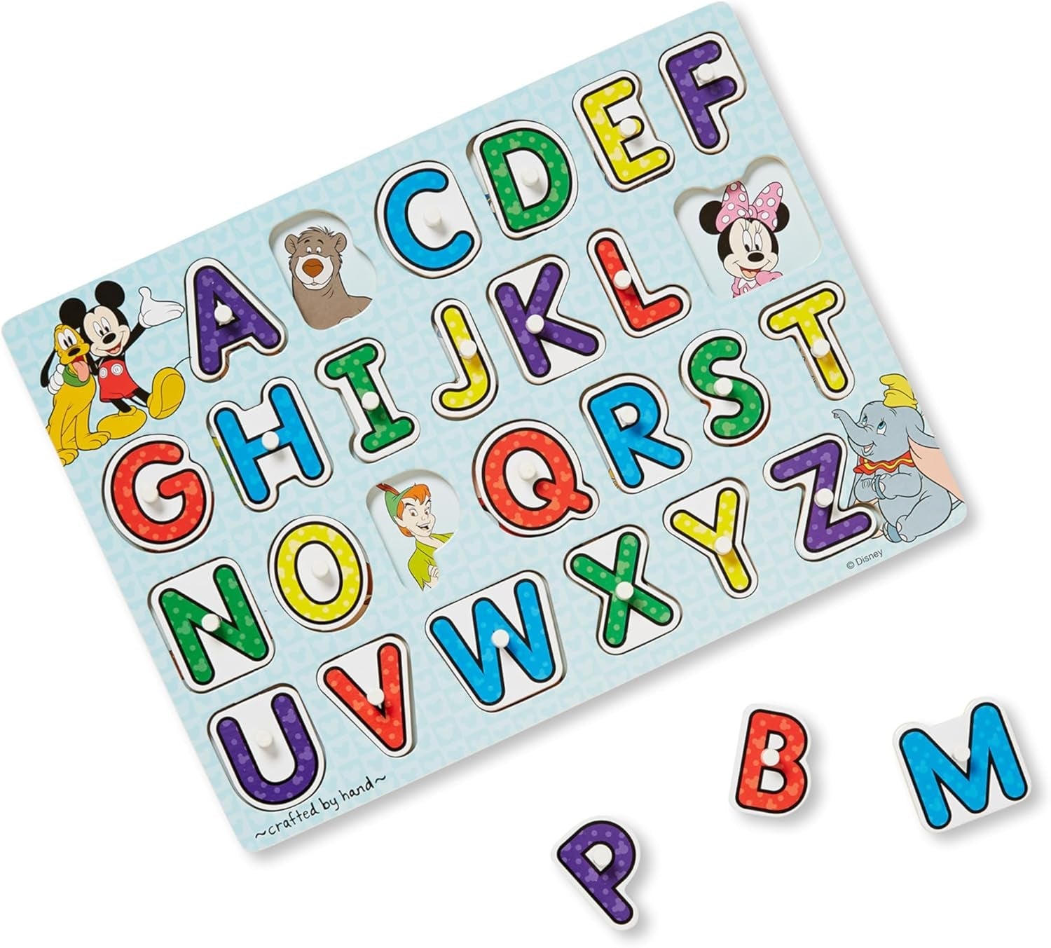 Wooden Peg Puzzle Set – Letters, Numbers, Shapes & Colors Learning Toys