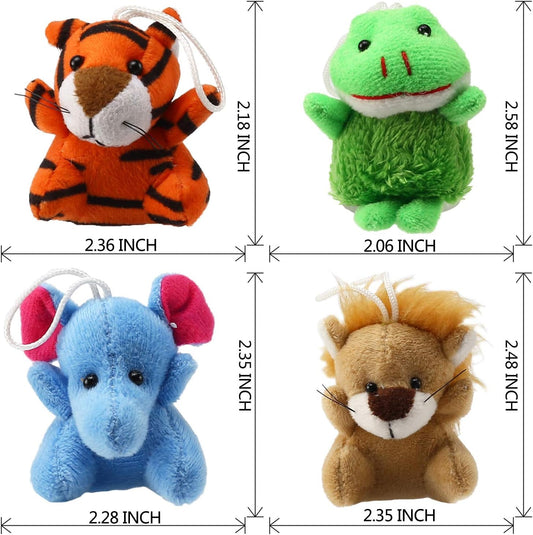 32-Piece Mini Plush Animal Toy Set – Cute Small Plush Keychain Party Favors