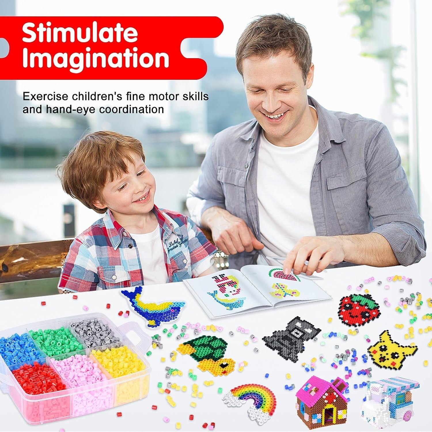 10000PCS 5MM Melty Beads Craft Kit – Iron Beads Set with Pegboards & Accessories