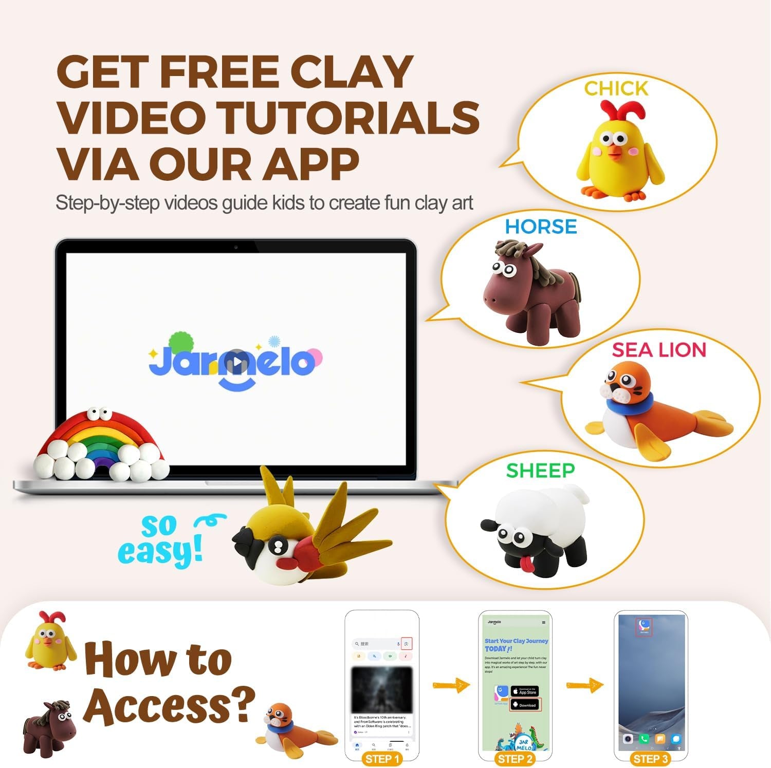 24-Color Air Dry Clay Kit for Kids – Modeling Clay Set with Tools & Storage Box