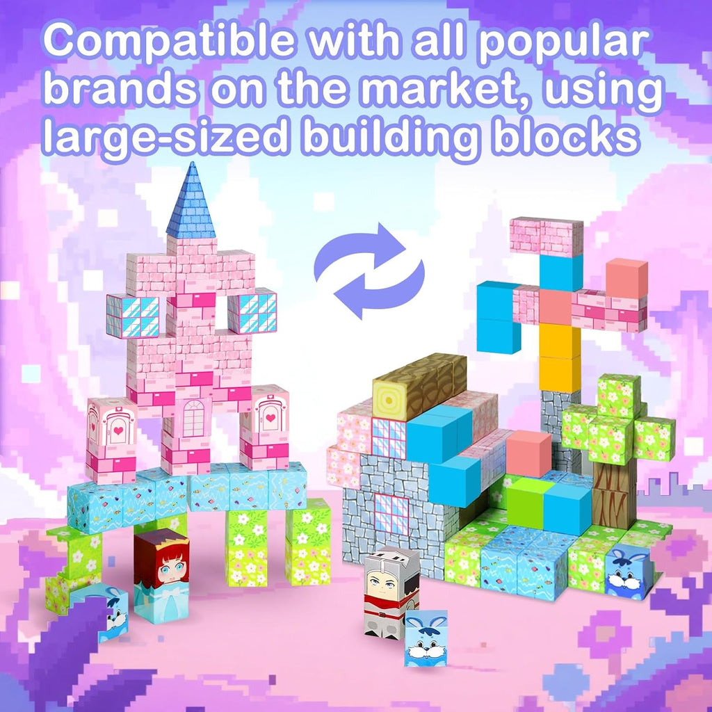 100PCS Magnetic Blocks – STEM Construction Building Toy for Kids