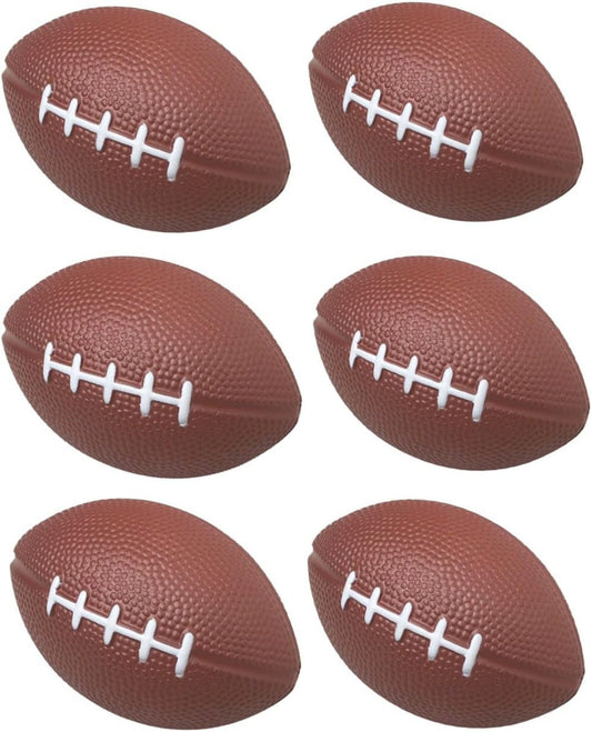 1 Dozen 4" Foam Mini Football Stress Balls – Game Day Party Favors
