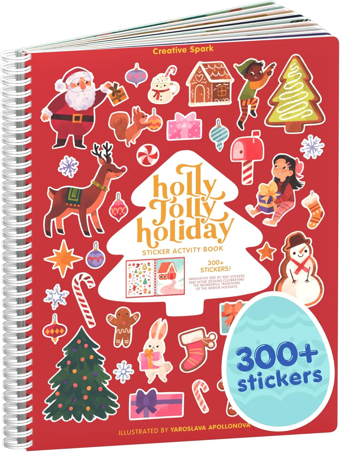 Holly Jolly 300+ Kids Sticker & Coloring Book – Christmas Activity Book