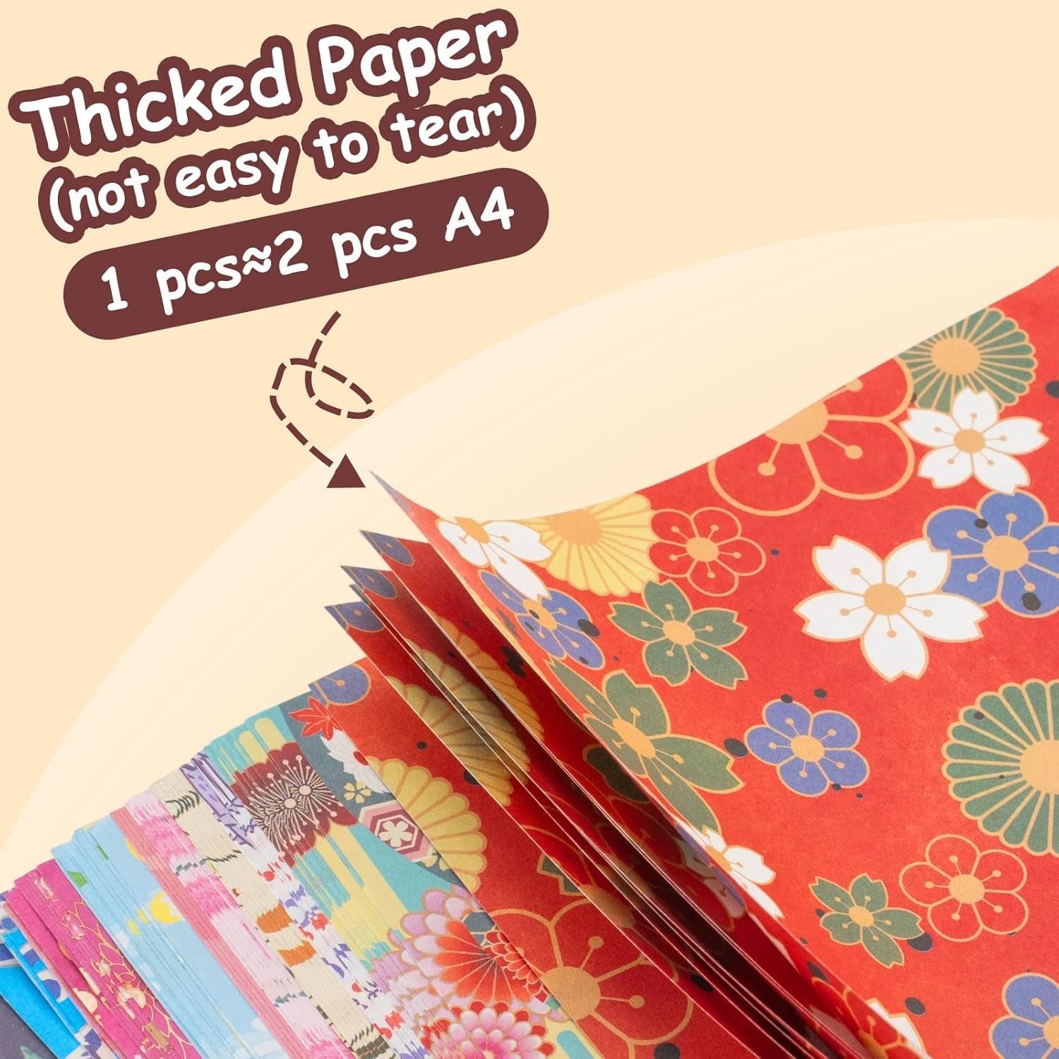 Double-Sided Japanese Origami Paper 6x6 – Colored Folding Craft Paper for Kids & Beginners