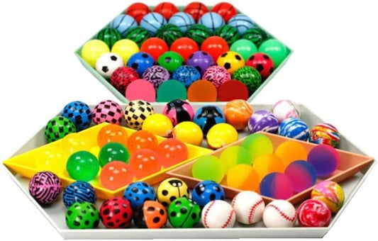 100-Piece Colorful Bouncy Balls Set – 28mm High Bounce Party Favors for Kids