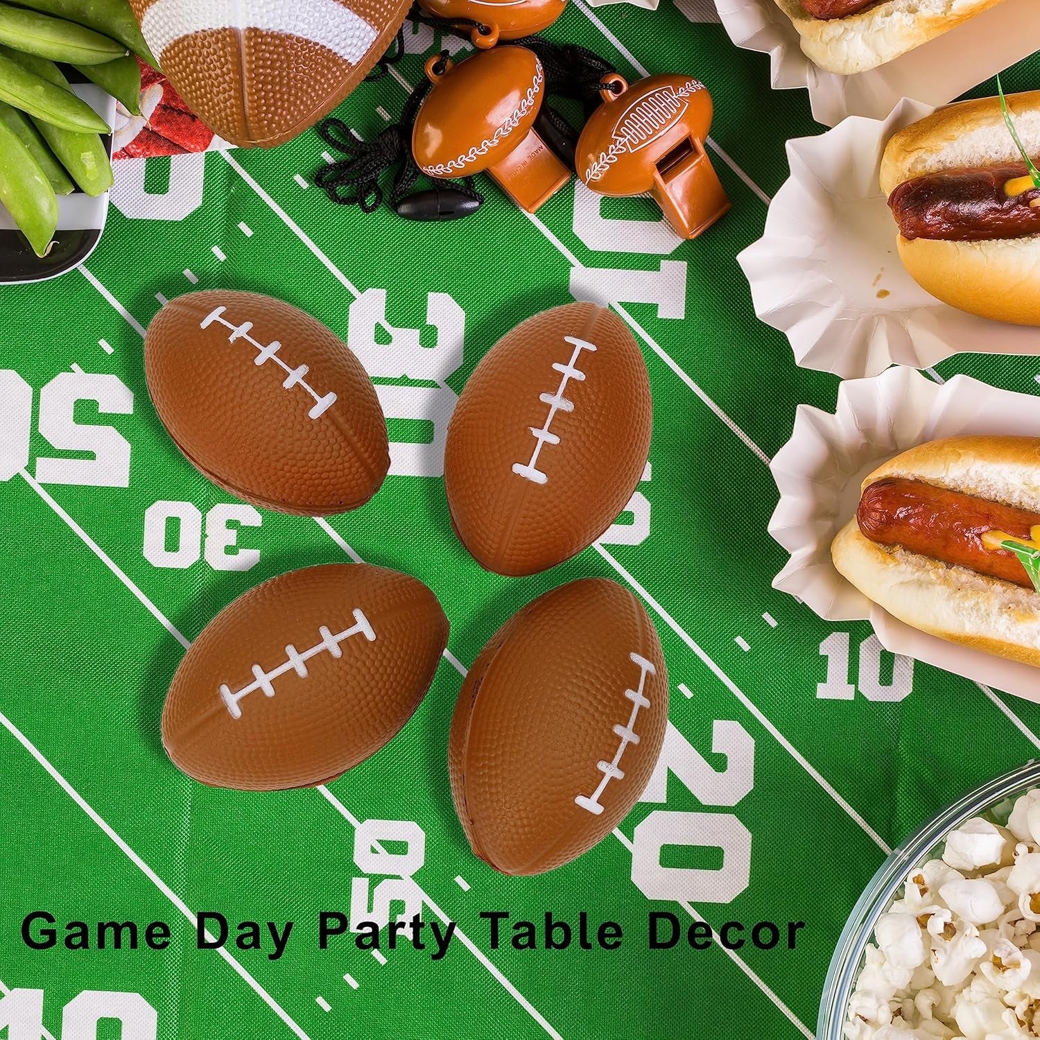 1 Dozen 4" Foam Mini Football Stress Balls – Game Day Party Favors