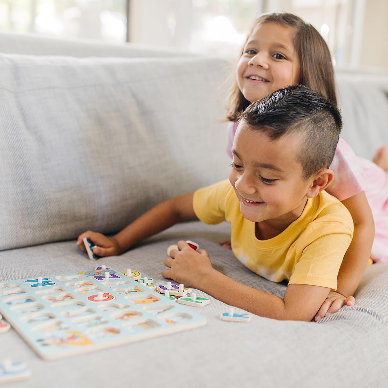 Wooden Peg Puzzle Set – Letters, Numbers, Shapes & Colors Learning Toys